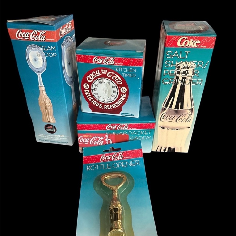 Vintage Rare 1990’s New Coca-Cola Kitchen Accessories Set